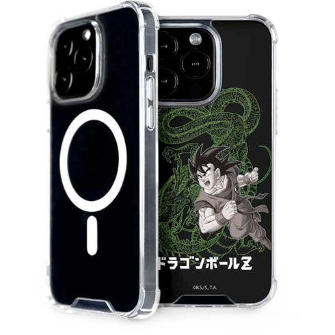 Dragon Ball Z Goku and Shenron iPhone 15 Pro MagSafe Case